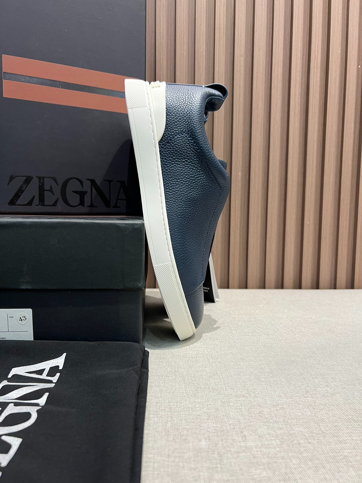 ZEGNA ゼニア ディアスキン Triple Stitch™ Monte スニーカー ブルー