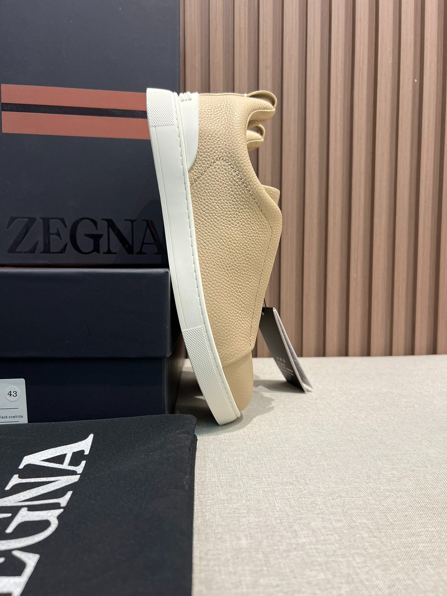 ZEGNA ゼニア ディアスキン Triple Stitch™ Monte スニーカー ライトブラウン