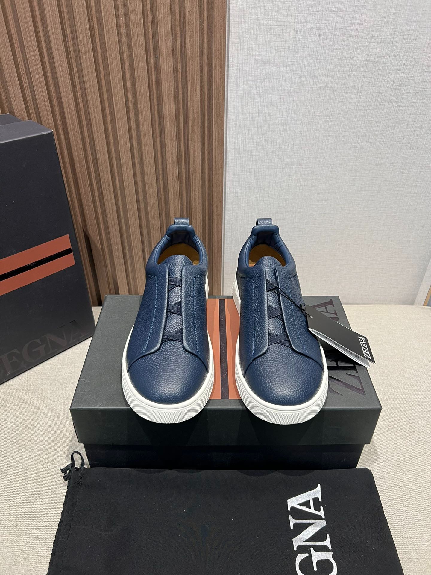 ZEGNA ゼニア ディアスキン Triple Stitch™ Monte スニーカー ブルー