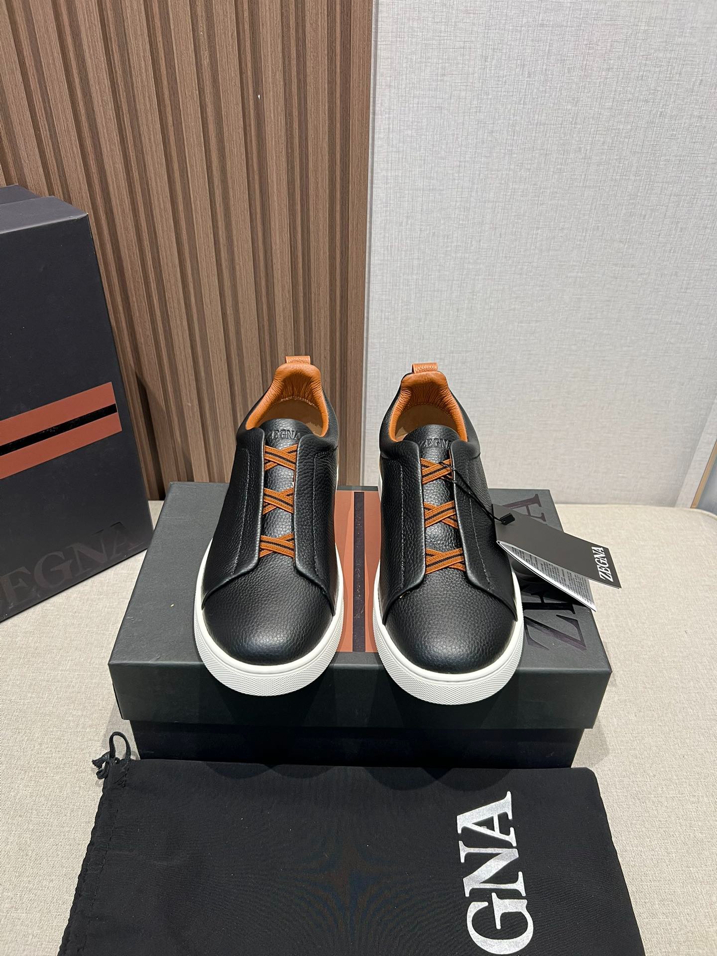 ZEGNA ゼニア ディアスキン Triple Stitch™ Monte スニーカー ブラック 5
