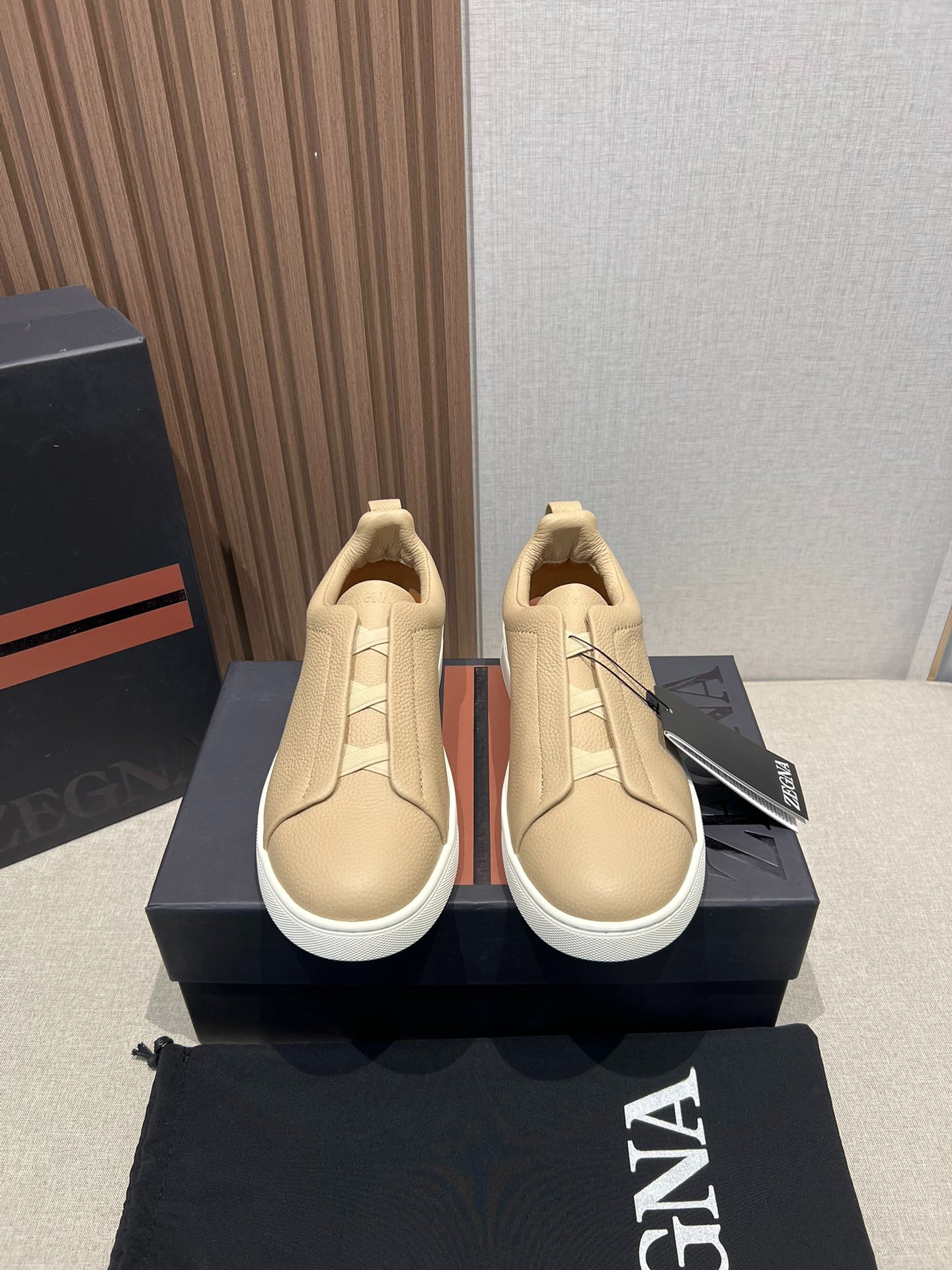 ZEGNA ゼニア ディアスキン Triple Stitch™ Monte スニーカー ライトブラウン