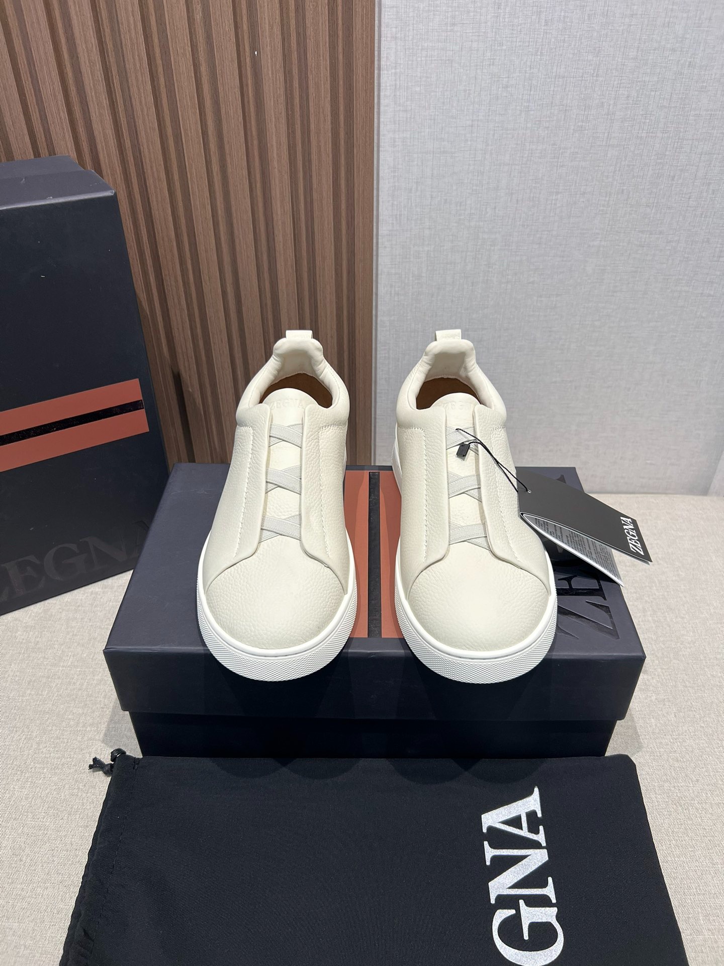 ゼニア ZEGNA  ディアスキン Triple Stitch™ Monte スニーカー ホワイト