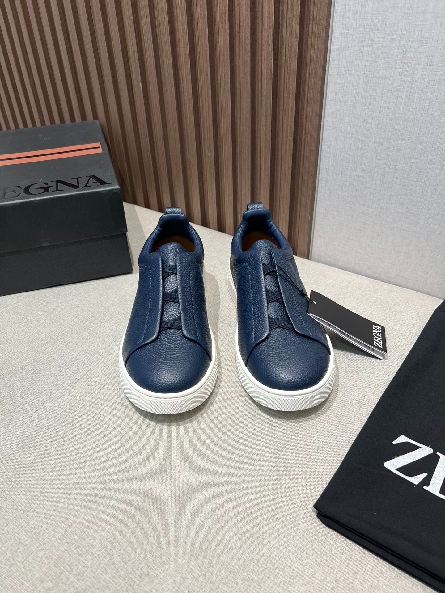 ZEGNA ゼニア ディアスキン Triple Stitch™ Monte スニーカー ブルー