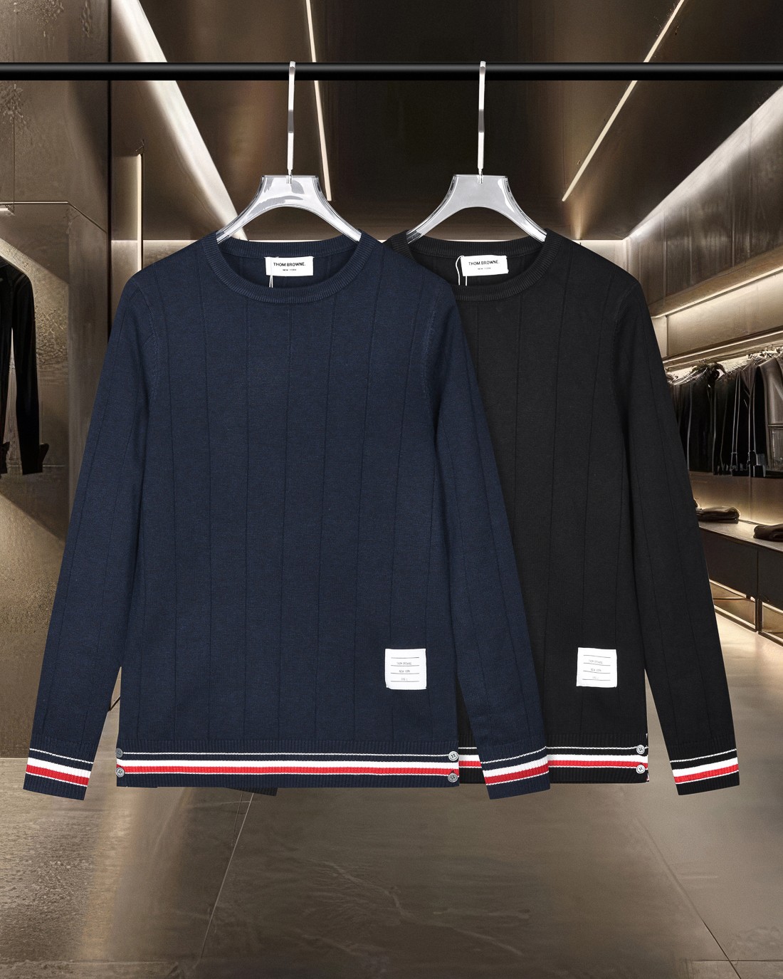 【THOM BROWNE】トム・ブラウン長袖 セーター 男女兼用！
