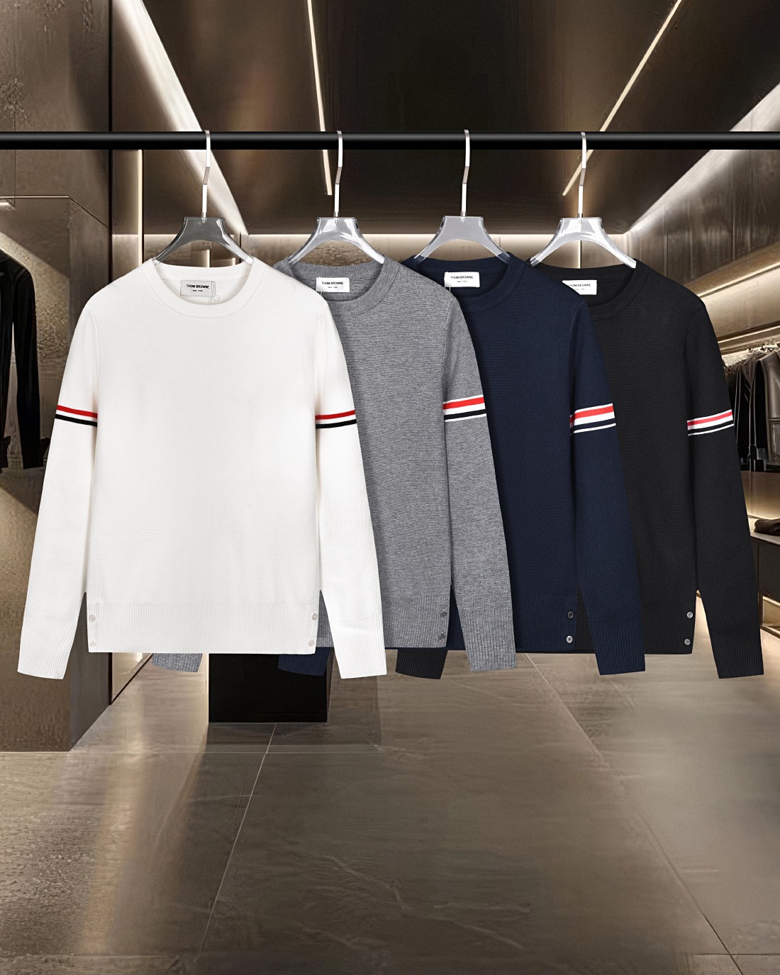 【THOM BROWNE】トム・ブラウン長袖 セーター 男女兼用！