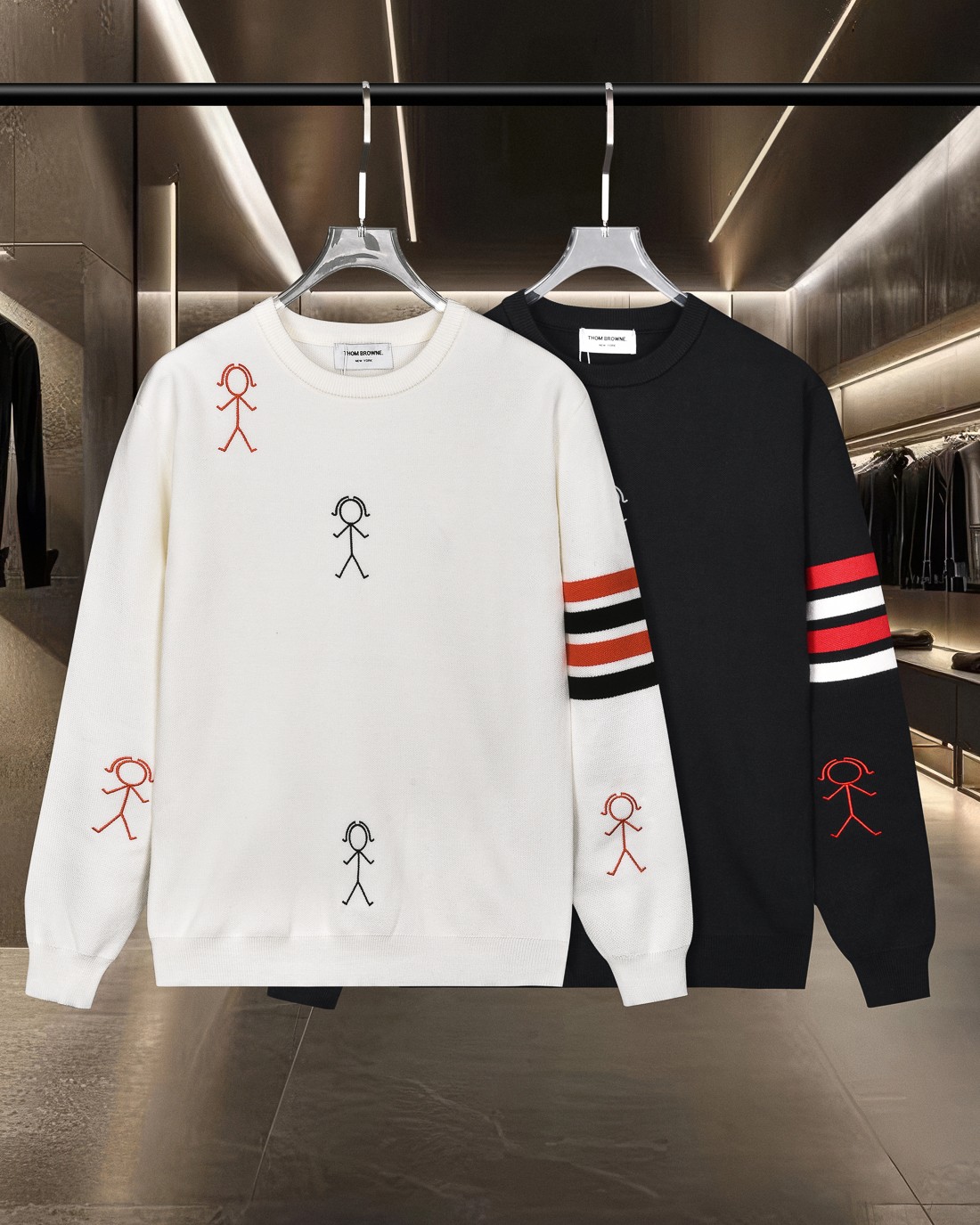 【THOM BROWNE】トム・ブラウン長袖 セーター 男女兼用！
