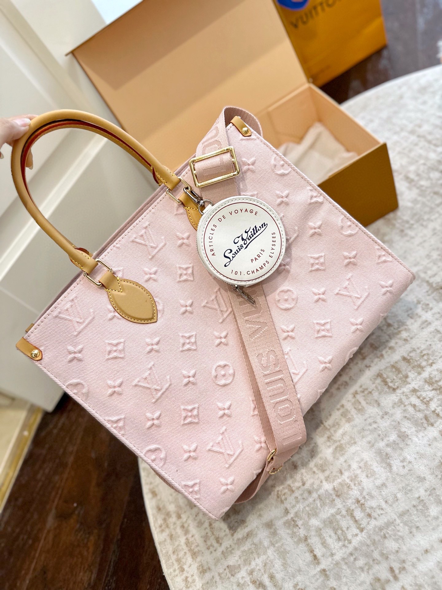 ルイ ヴィトン ( Louis Vuitton)デニム 手持ち バッグ 35cm