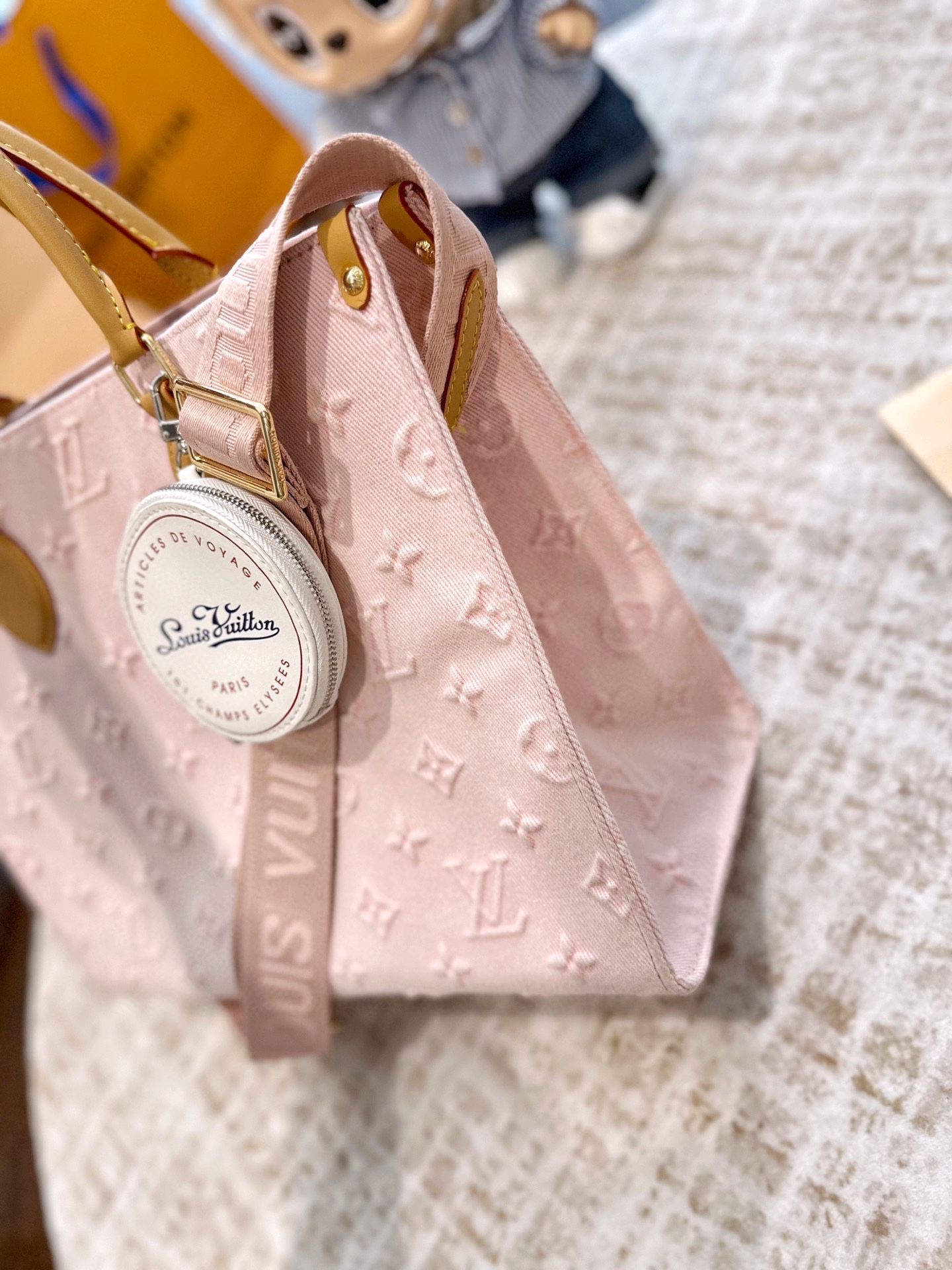 ルイ ヴィトン ( Louis Vuitton)デニム 手持ち バッグ 35cm