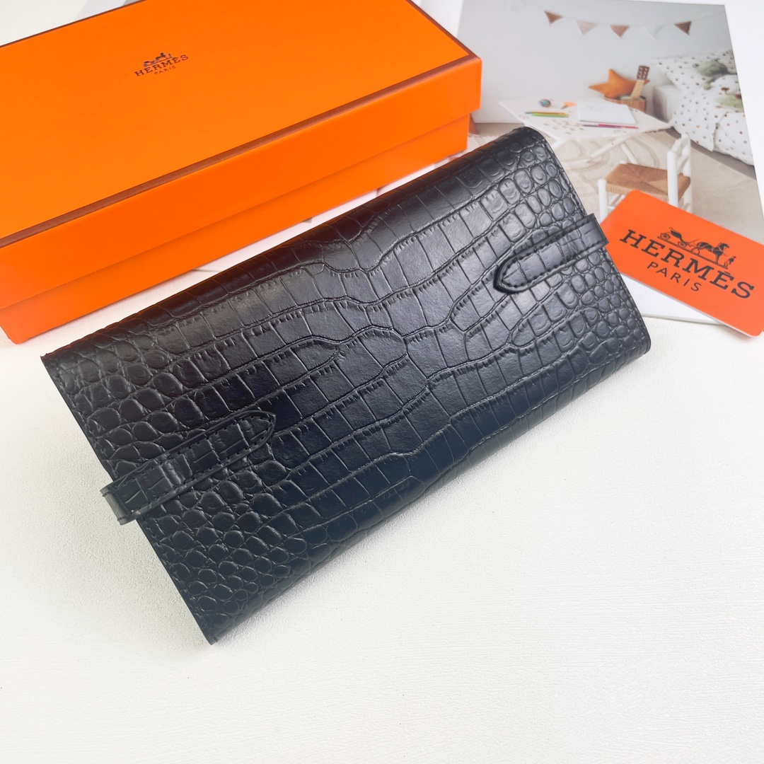 【HERMES】エルメス ケリー クロコ 財布 20x11cm