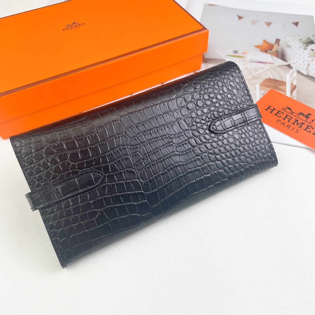【HERMES】エルメス ケリー クロコ 財布 20x11cm