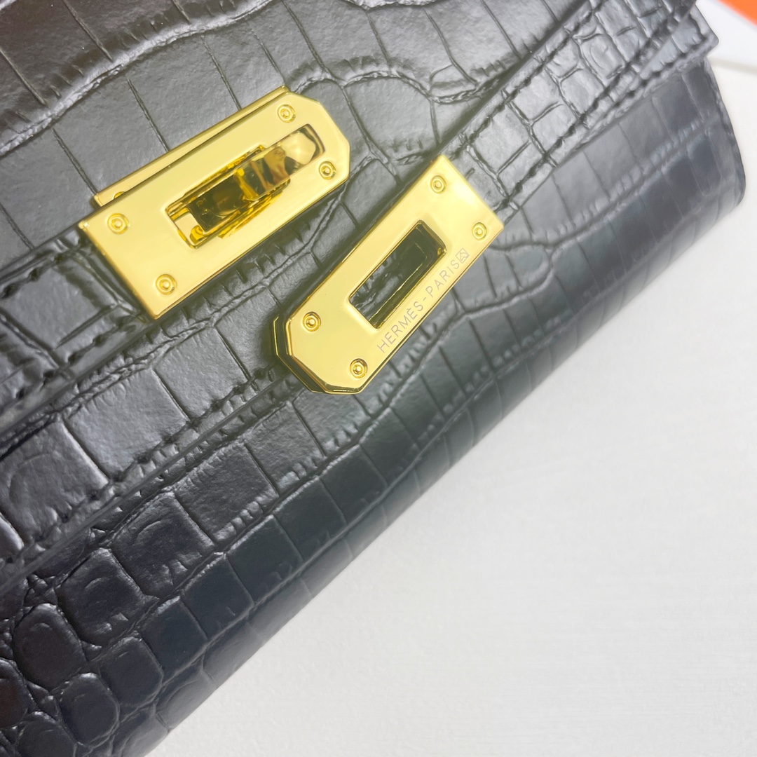 【HERMES】エルメス ケリー クロコ 財布 20x11cm