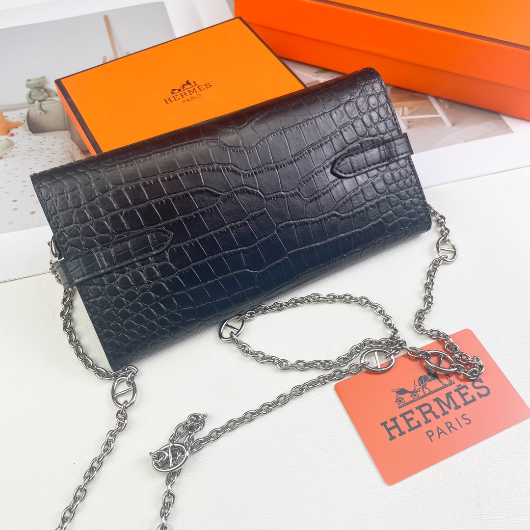【HERMES】エルメス ケリー クロコ 財布 20x11cm