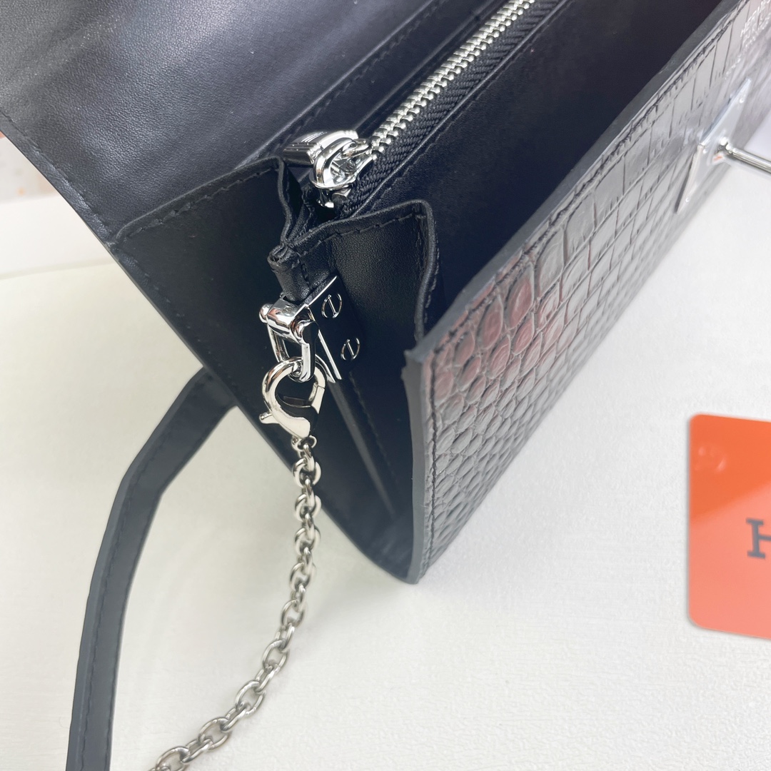 【HERMES】エルメス ケリー クロコ 財布 20x11cm