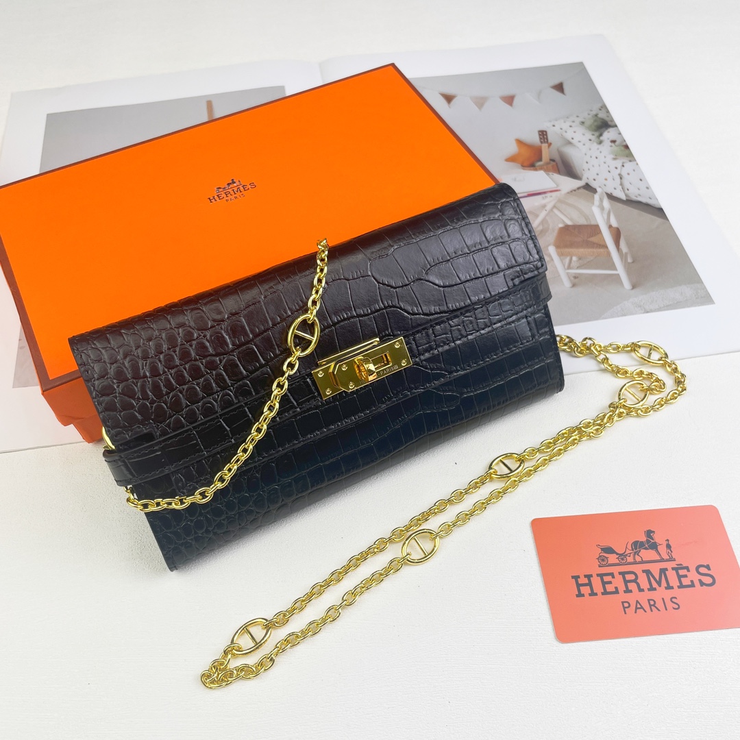 【HERMES】エルメス ケリー クロコ 財布 20x11cm