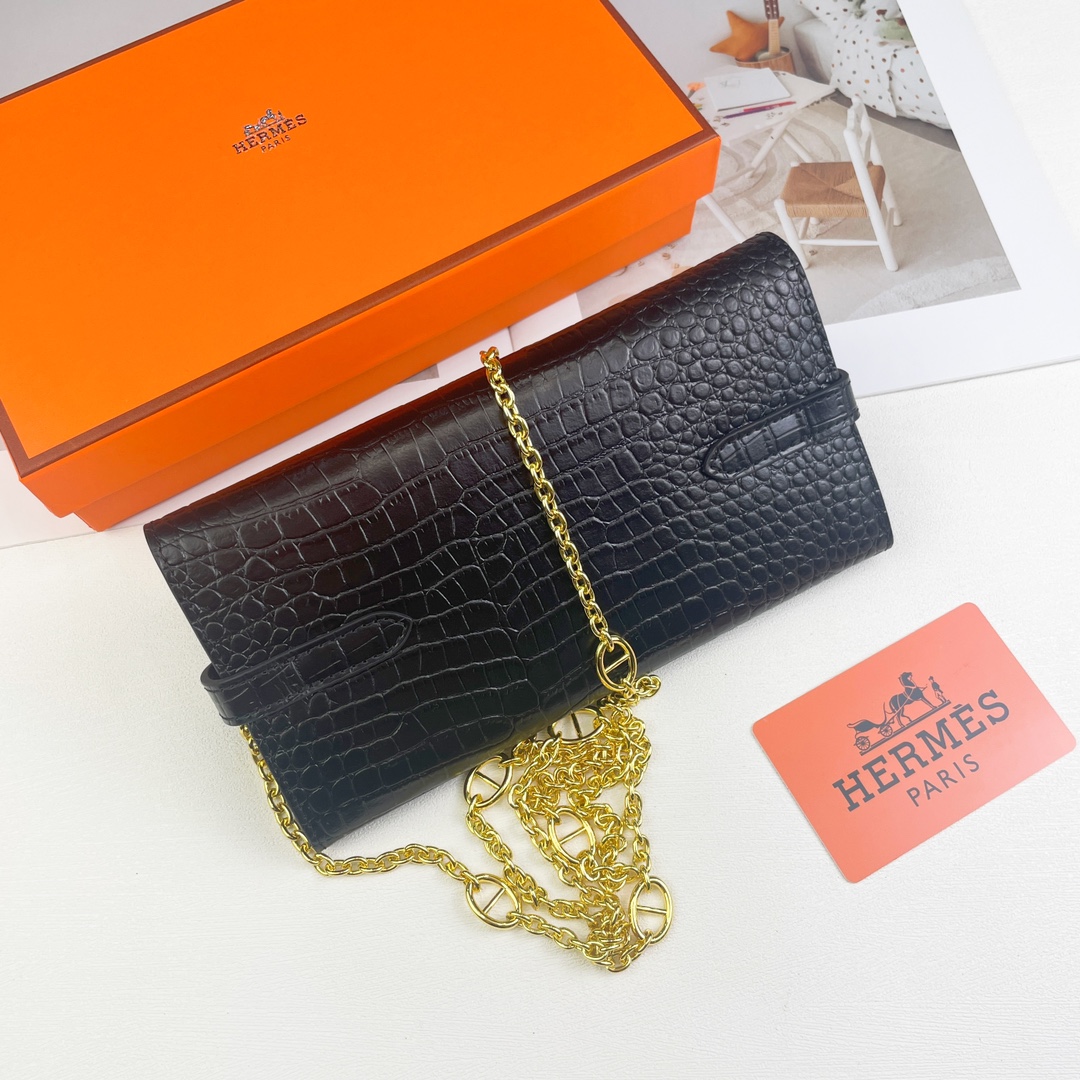 【HERMES】エルメス ケリー クロコ 財布 20x11cm