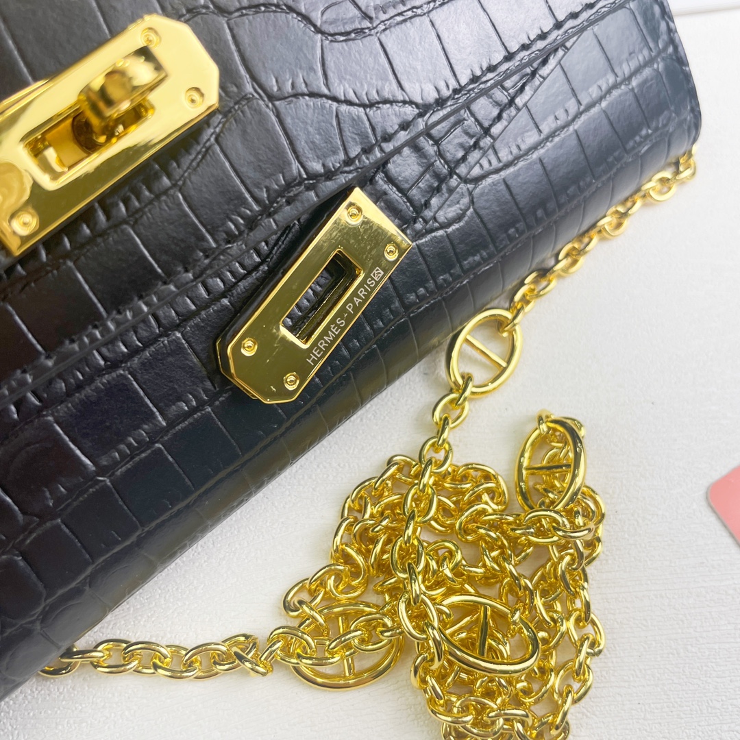 【HERMES】エルメス ケリー クロコ 財布 20x11cm
