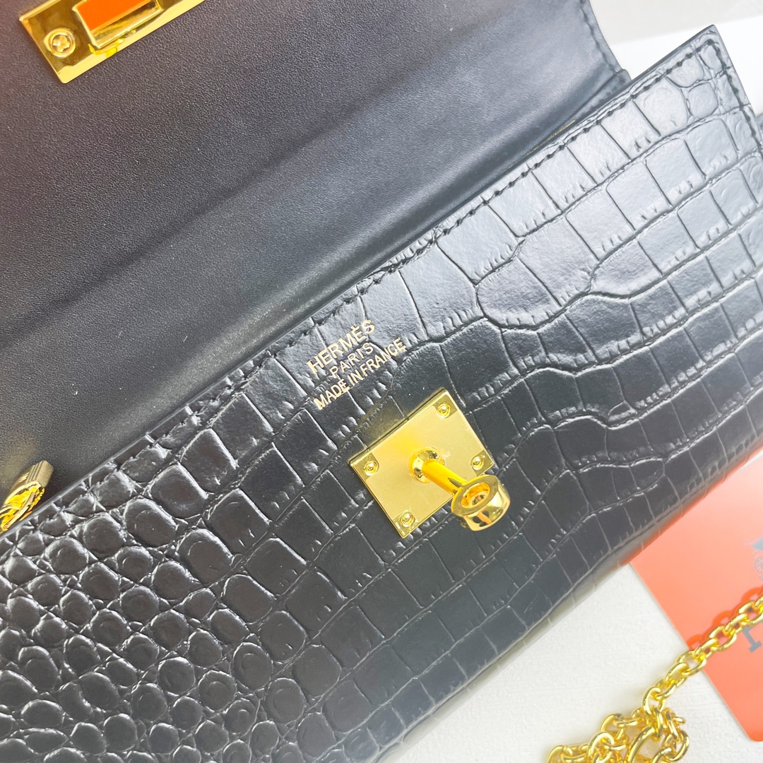 【HERMES】エルメス ケリー クロコ 財布 20x11cm