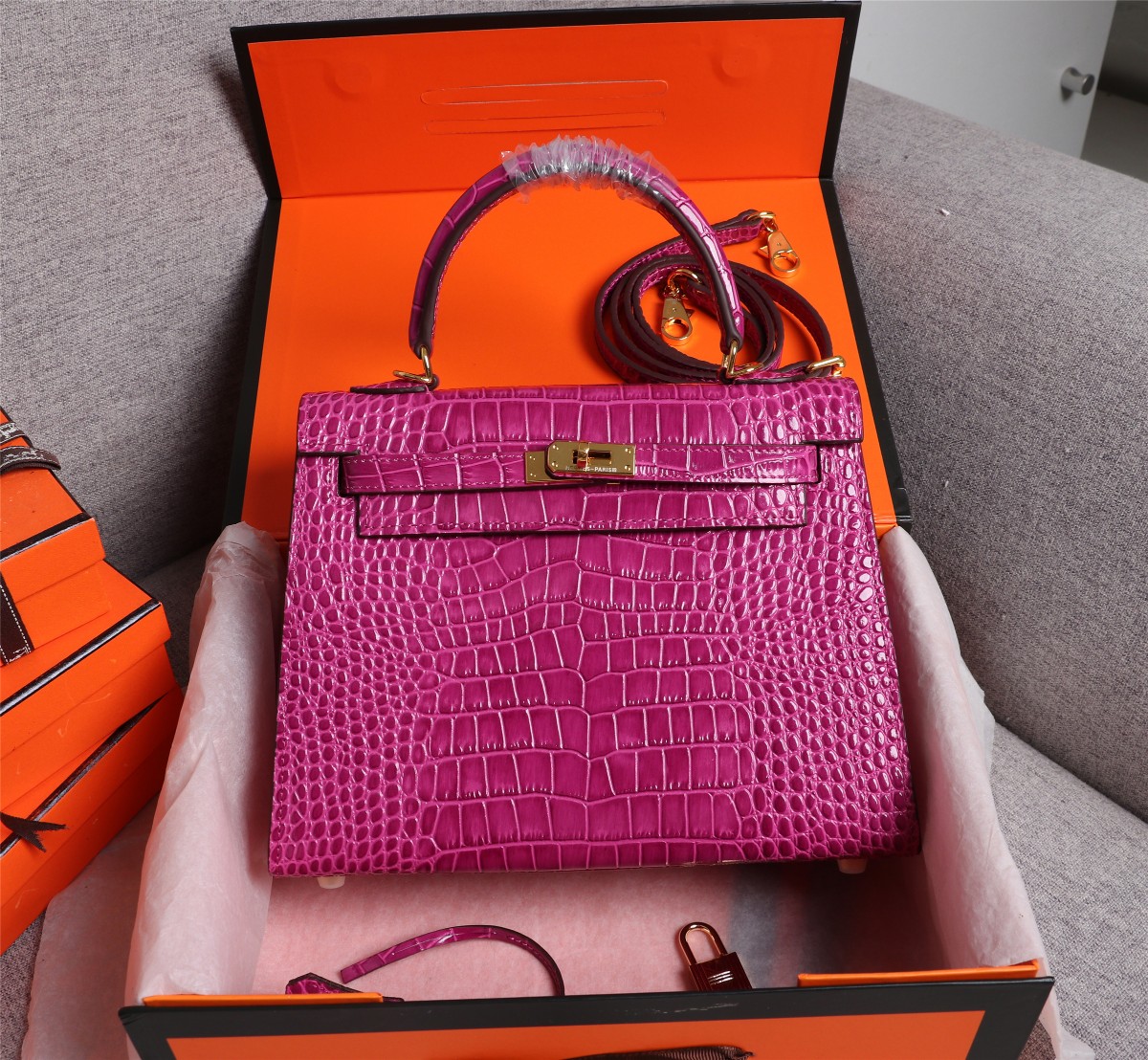 【HERMES】エルメス ケリー  クロコ 25cm