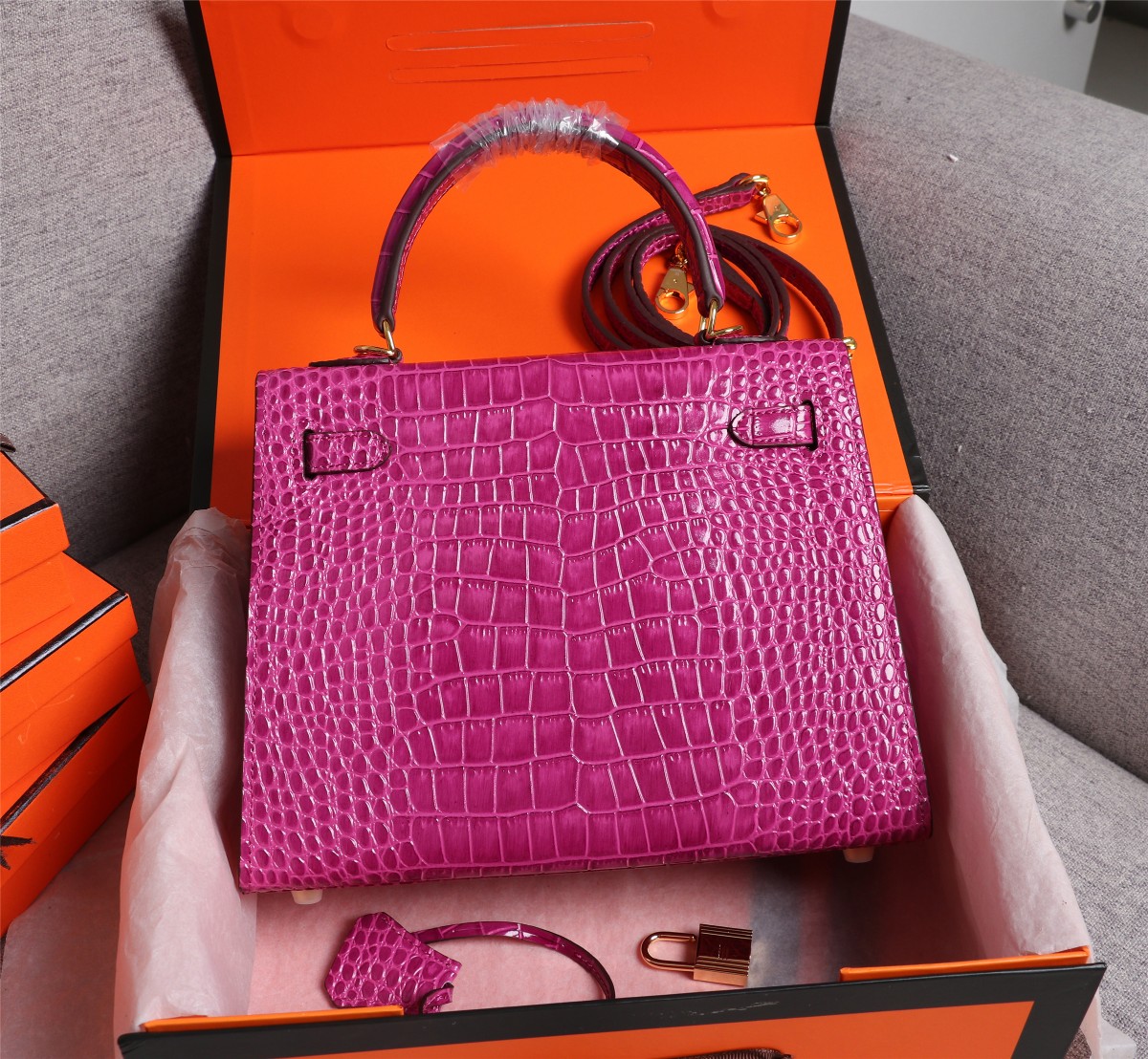 【HERMES】エルメス ケリー  クロコ 25cm