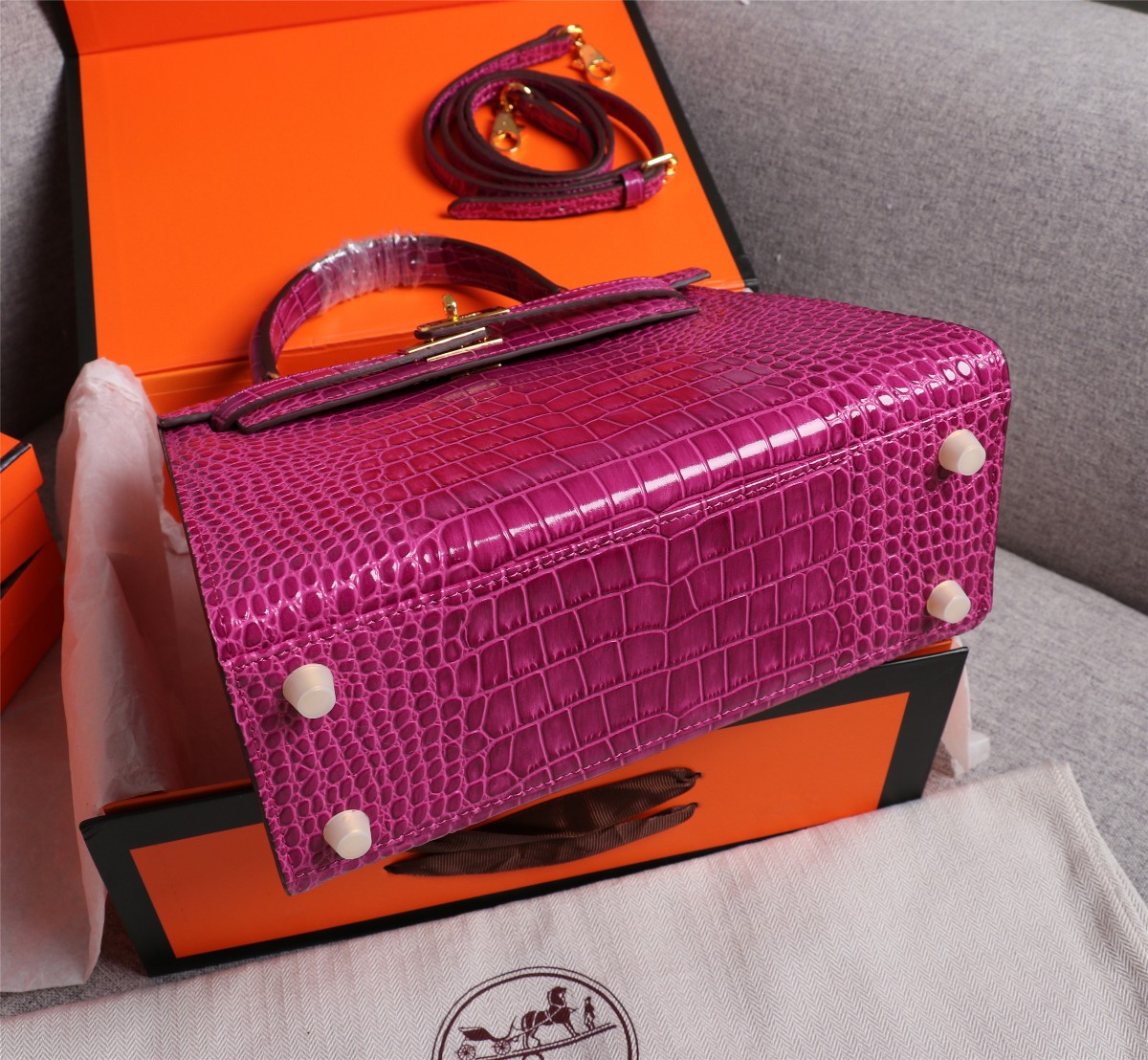 【HERMES】エルメス ケリー  クロコ 25cm