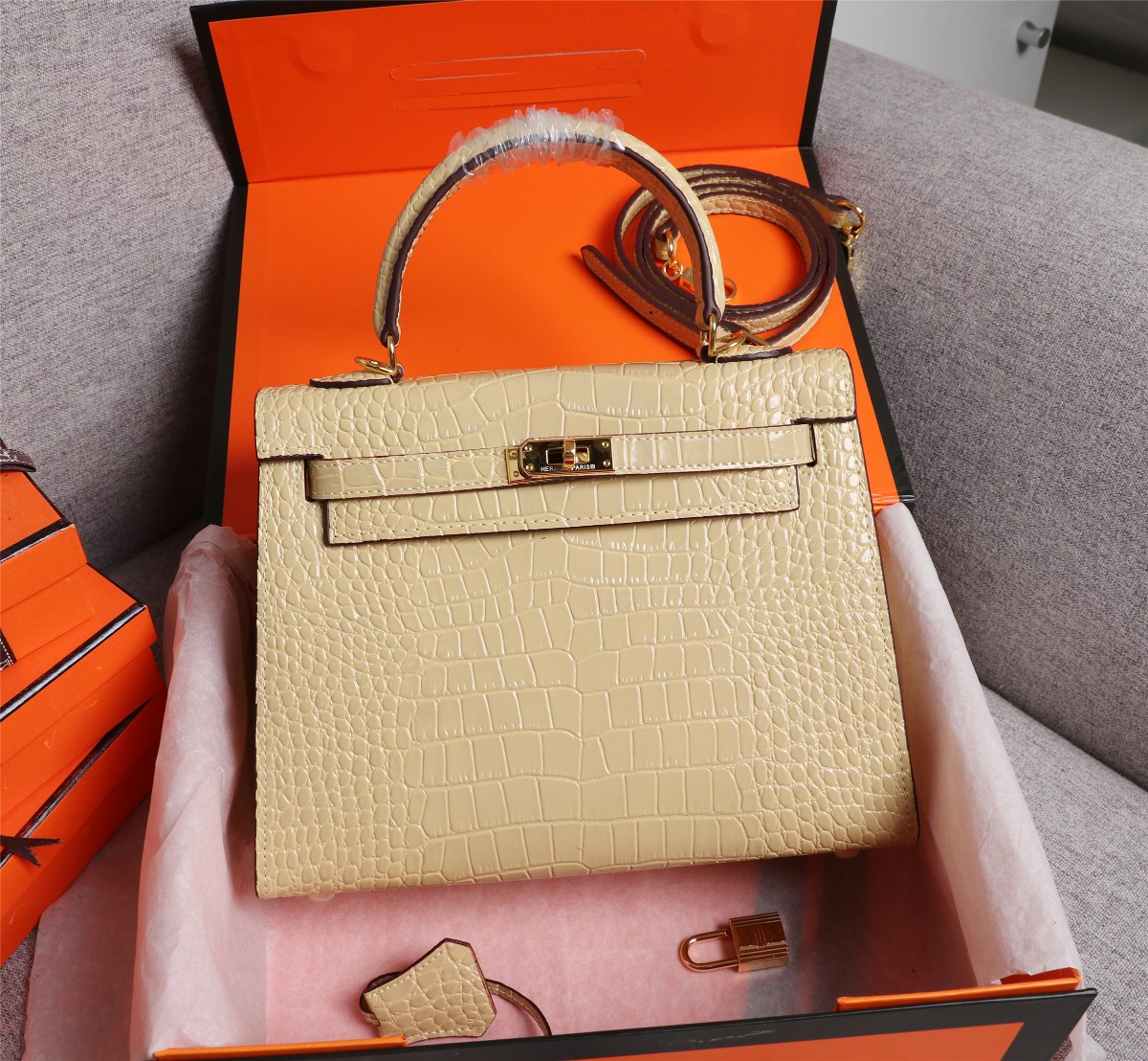 【HERMES】エルメス ケリー  クロコ 25cm