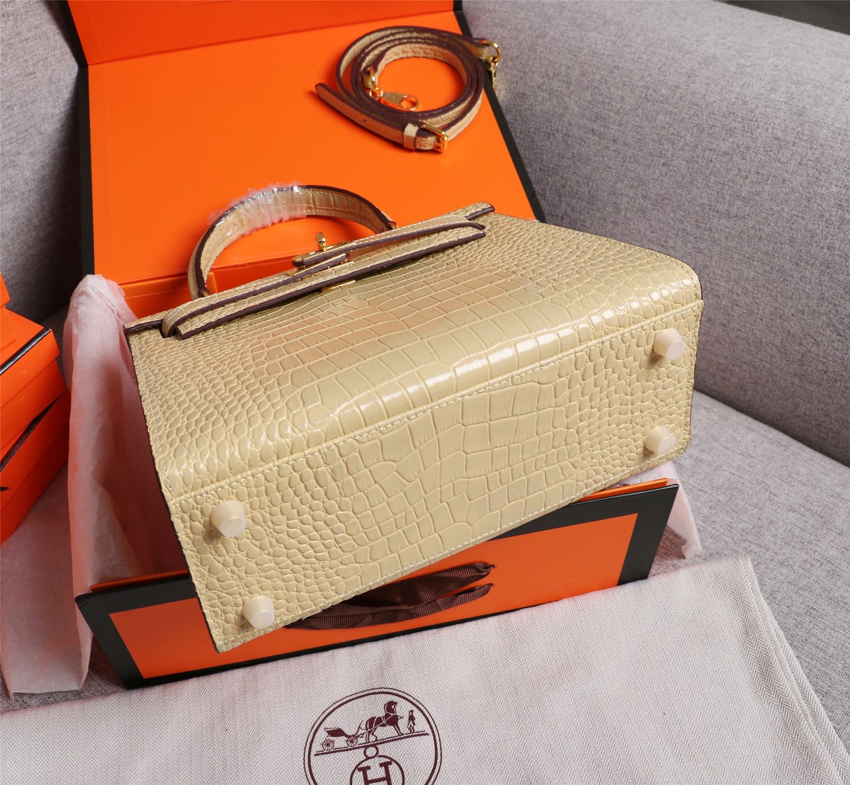 【HERMES】エルメス ケリー  クロコ 25cm
