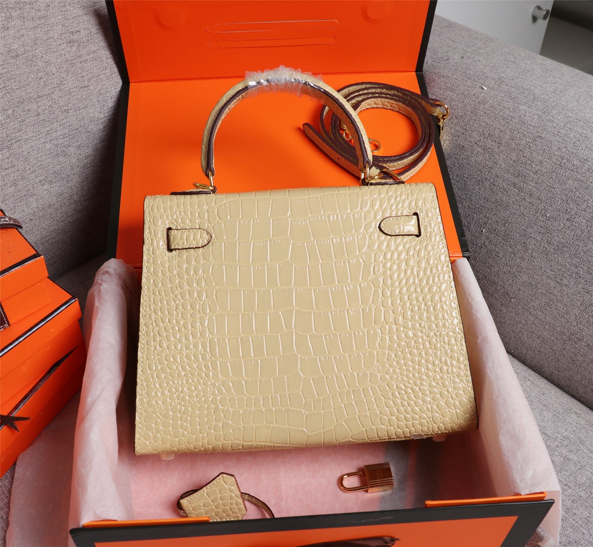【HERMES】エルメス ケリー  クロコ 25cm