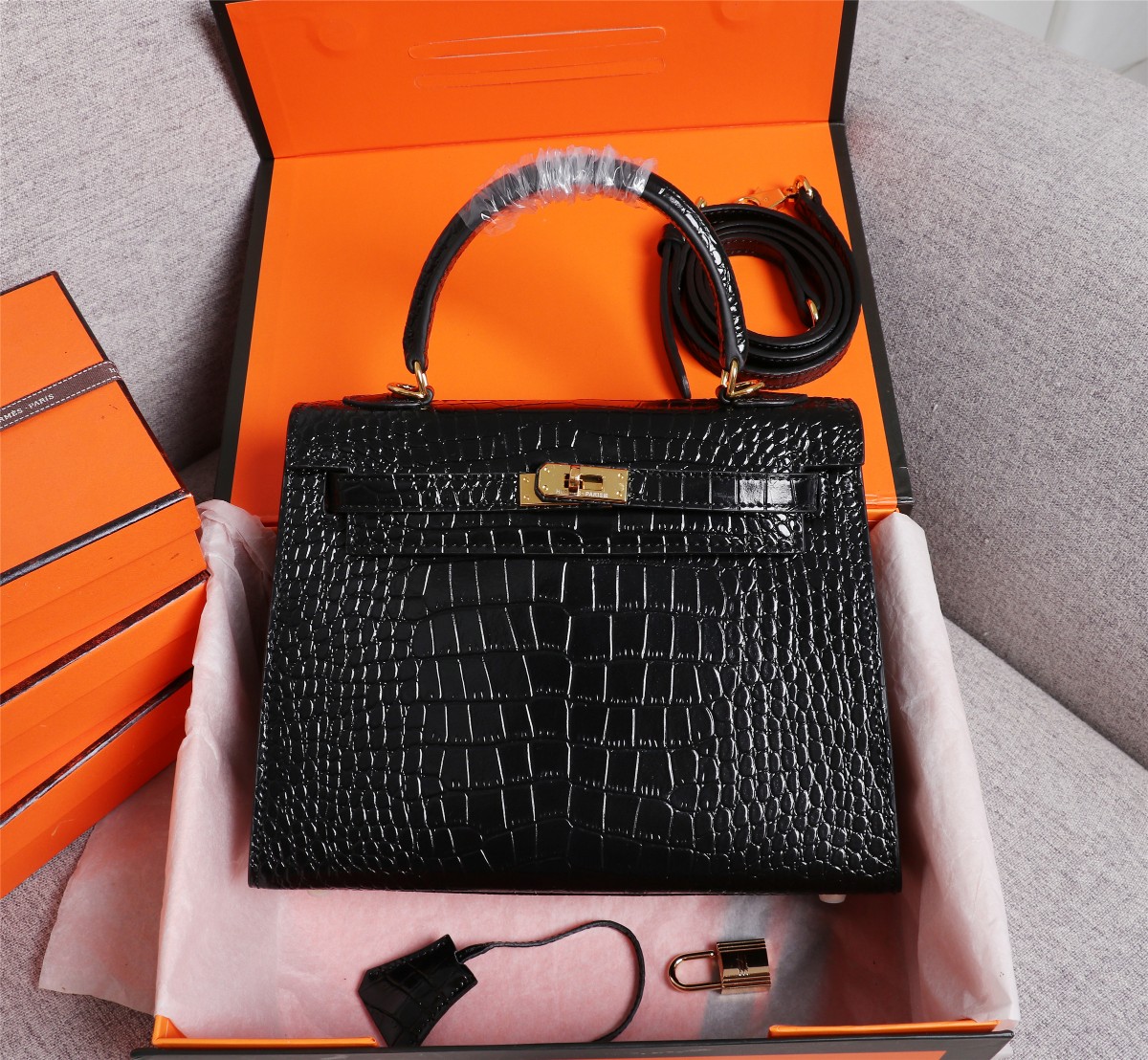 【HERMES】エルメス ケリー  クロコ 25cm