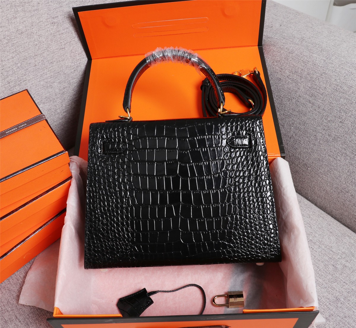 【HERMES】エルメス ケリー  クロコ 25cm