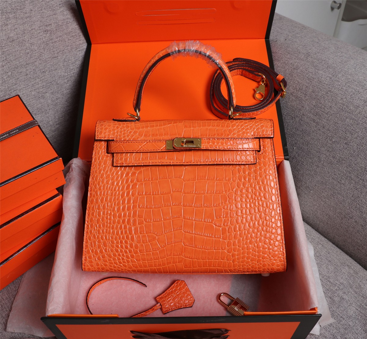 【HERMES】エルメス ケリー  クロコ 25cm