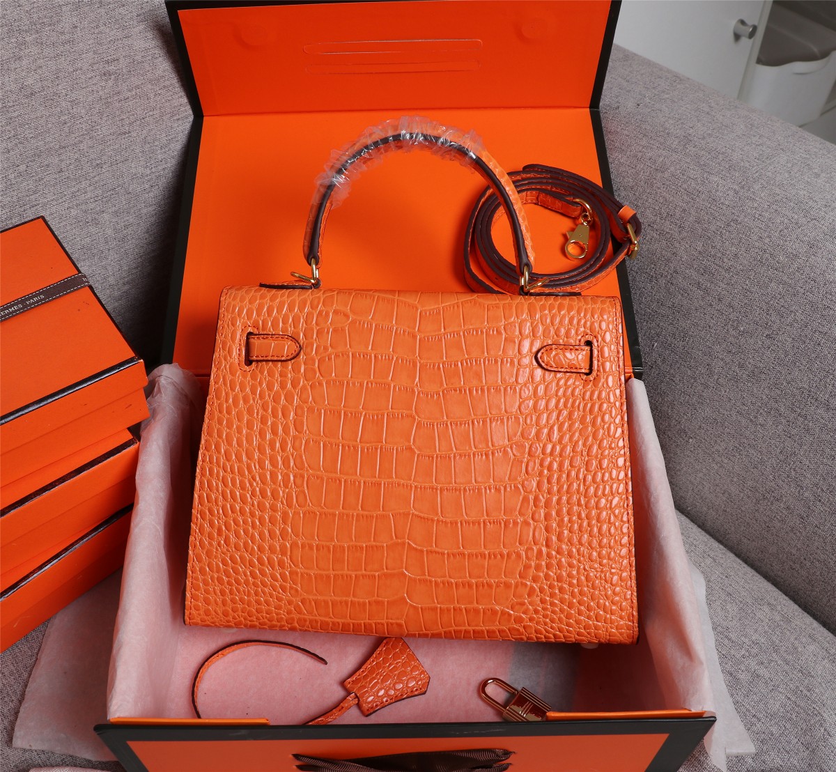 【HERMES】エルメス ケリー  クロコ 25cm