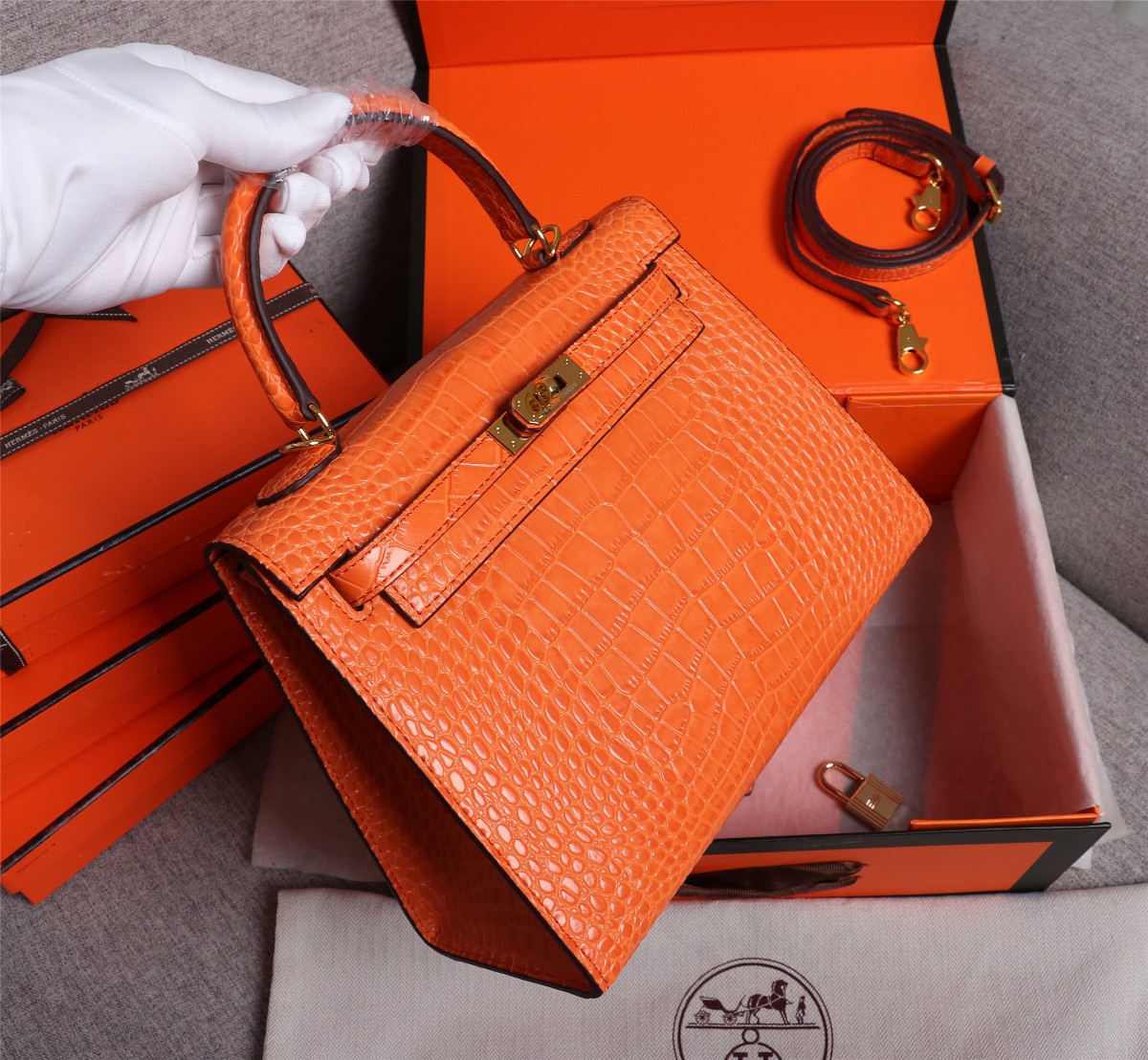 【HERMES】エルメス ケリー  クロコ 25cm