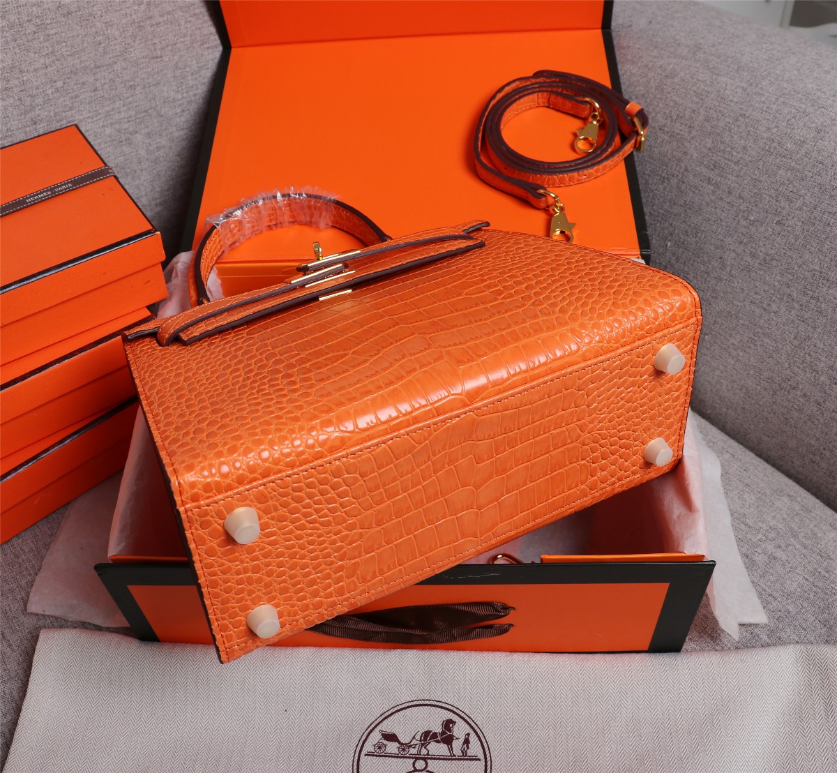 【HERMES】エルメス ケリー  クロコ 25cm