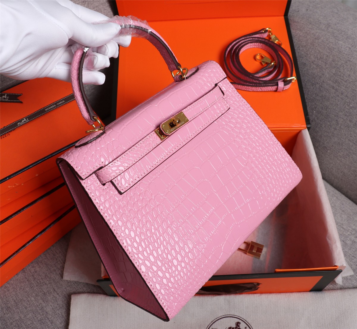 【HERMES】エルメス ケリー  クロコ 25cm