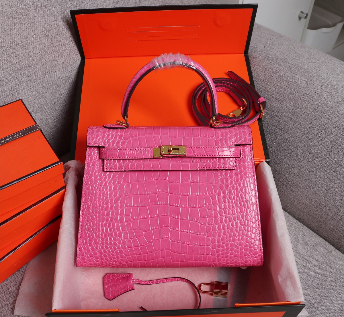 【HERMES】エルメス ケリー  クロコ 25cm