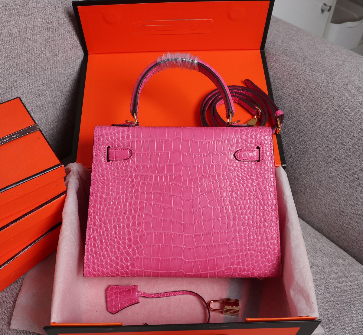【HERMES】エルメス ケリー  クロコ 25cm