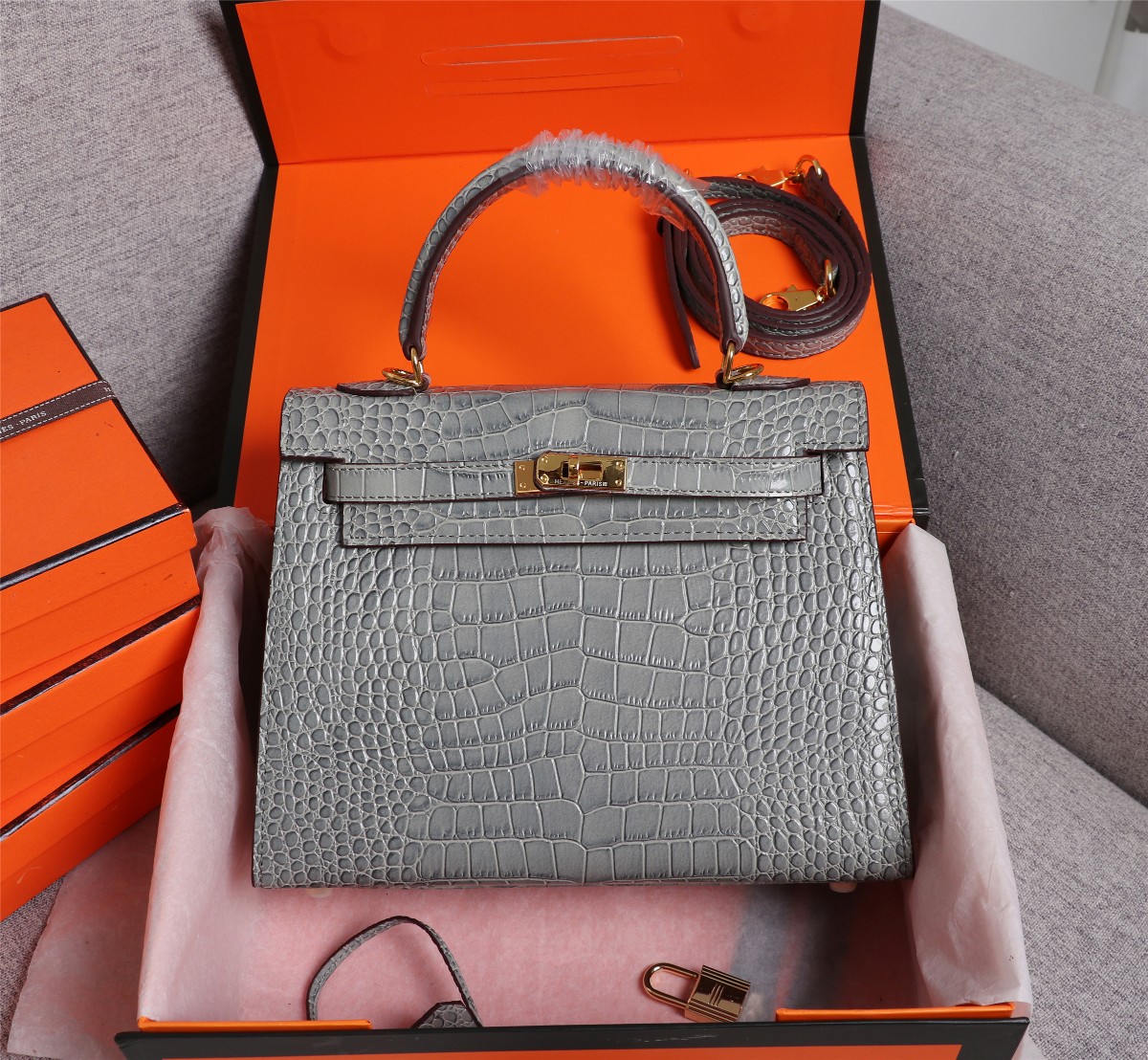 【HERMES】エルメス ケリー  クロコ 25cm