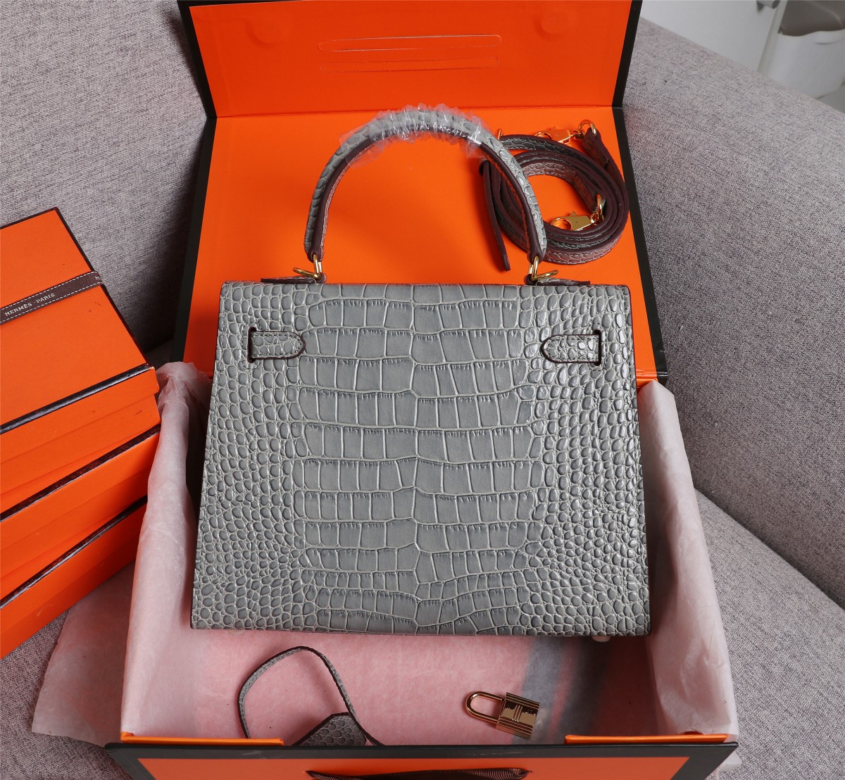 【HERMES】エルメス ケリー  クロコ 25cm