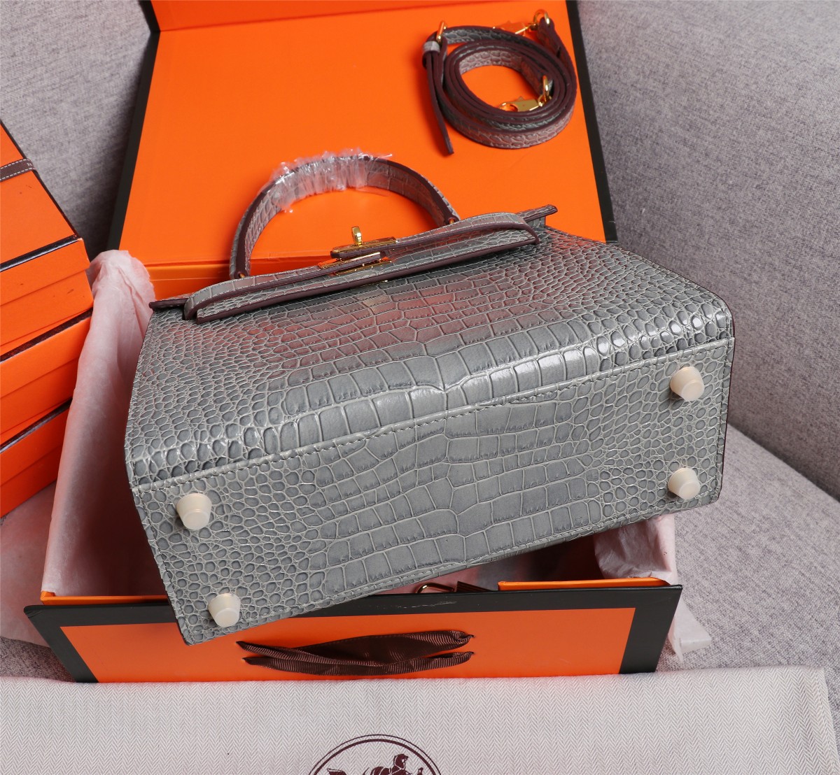 【HERMES】エルメス ケリー  クロコ 25cm