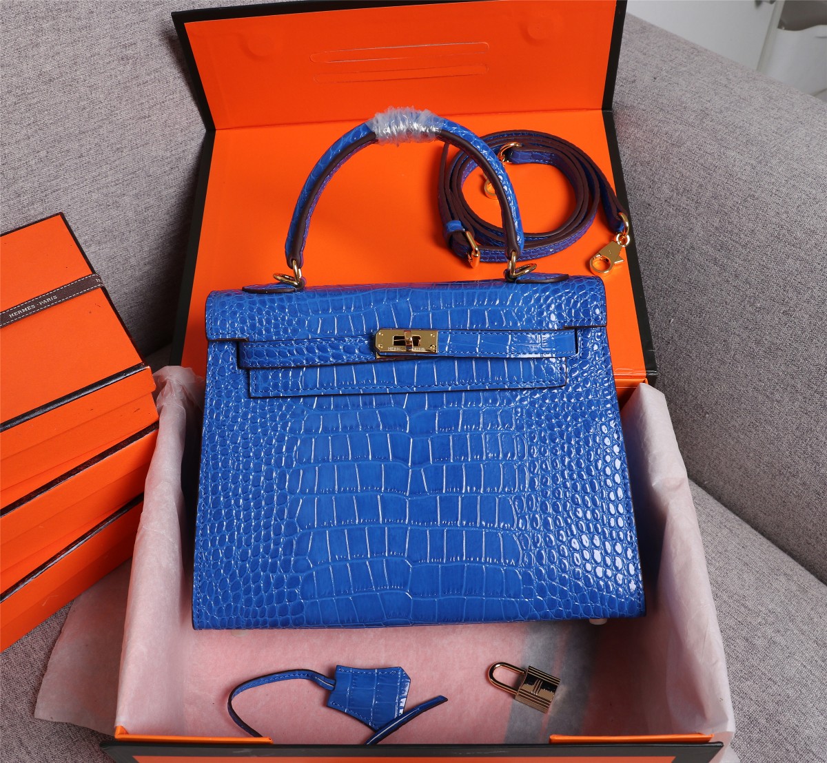 【HERMES】エルメス ケリー  クロコ 25cm