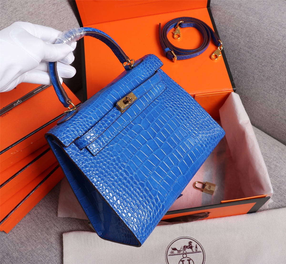 【HERMES】エルメス ケリー  クロコ 25cm