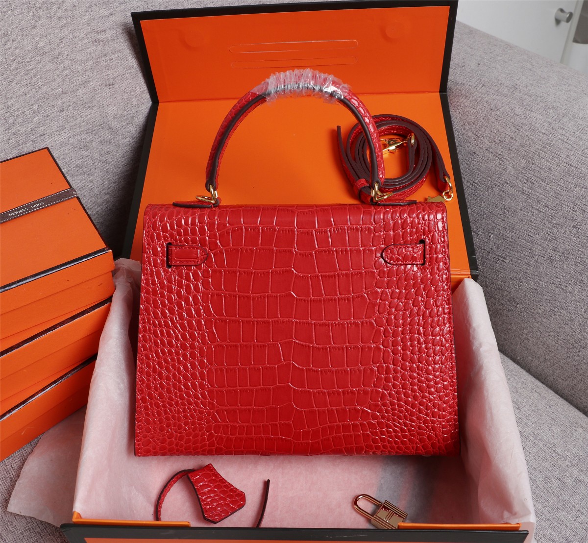 【HERMES】エルメス ケリー  クロコ 25cm