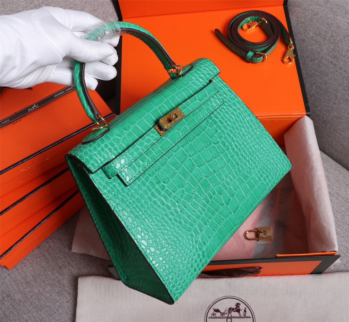 【HERMES】エルメス ケリー  クロコ 25cm