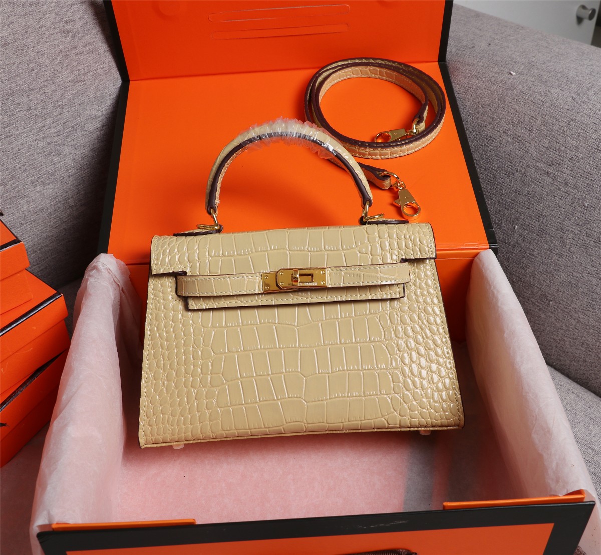 【HERMES】エルメス ケリー  クロコ 22cm