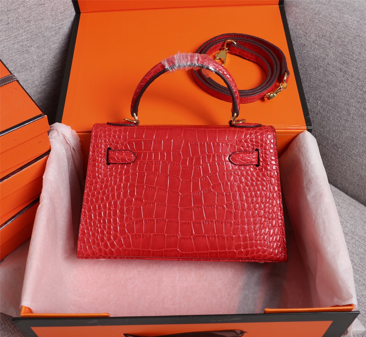 【HERMES】エルメス ケリー  クロコ 22cm