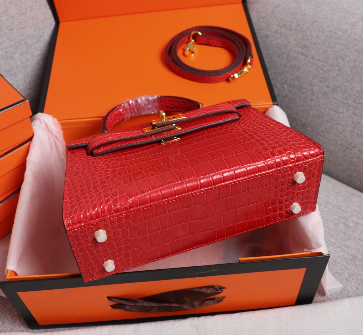 【HERMES】エルメス ケリー  クロコ 22cm
