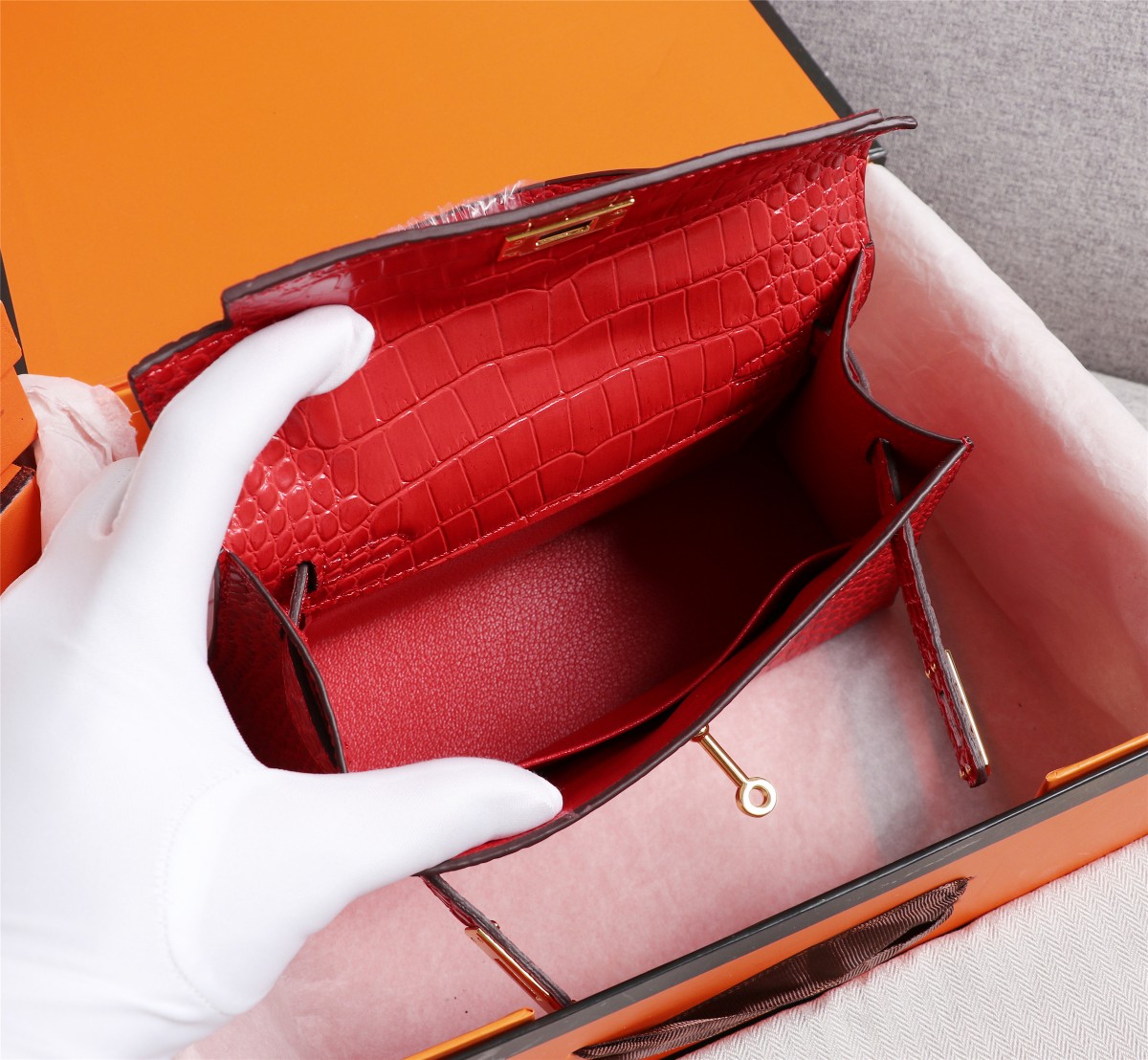 【HERMES】エルメス ケリー  クロコ 22cm