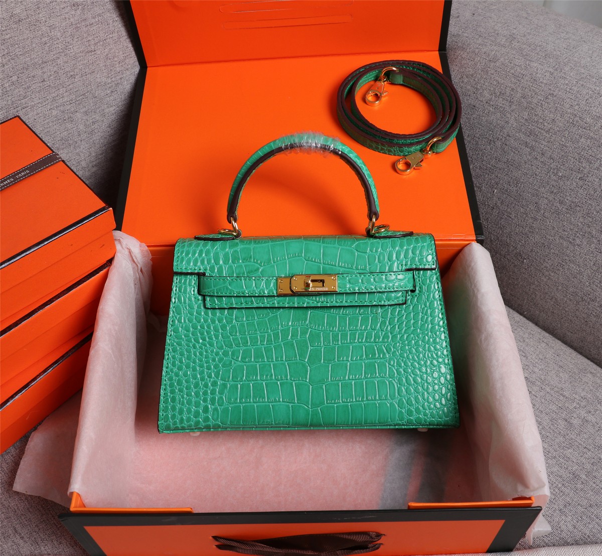 【HERMES】エルメス ケリー  クロコ 22cm