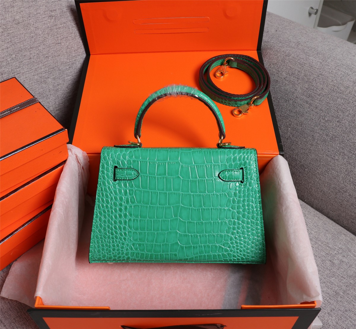 【HERMES】エルメス ケリー  クロコ 22cm