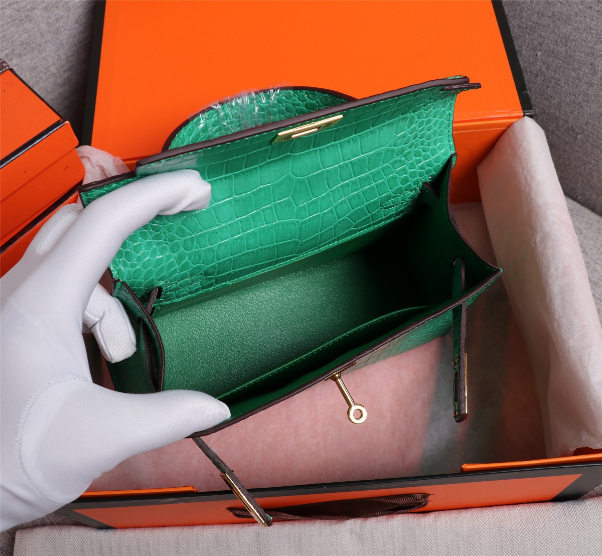 【HERMES】エルメス ケリー  クロコ 22cm